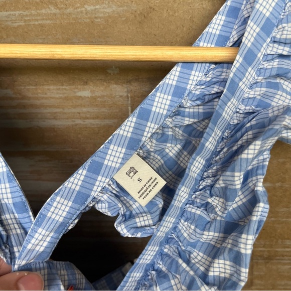 Scotch & Soda Gingham Ruffle Maxi Dress 100% Cotton Boho Preppy Womens S - Picture 5 of 9